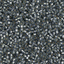 Delica Beads (Miyuki), size 11/0 (same as 12/0), SKU 195006.DB11-0689, light grey-green semi-matte silver lined (dyed), (10gr.)