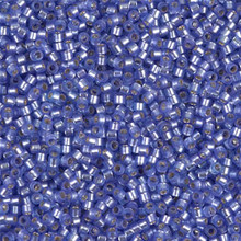 Delica Beads (Miyuki), size 11/0 (same as 12/0), SKU 195006.DB11-0694, purple semi-matte silver lined (dyed), (10gr.)