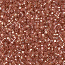 Delica Beads (Miyuki), size 11/0 (same as 12/0), SKU 195006.DB11-0685, dark rose semi-matte silver lined (dyed), (10gr.)
