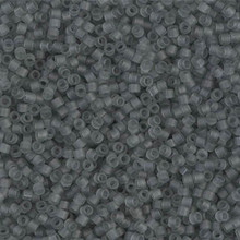 Delica Beads (Miyuki), size 11/0 (same as 12/0), SKU 195006.DB11-0749, grey transparent matte, (10gram tube, apprx 1900 beads)