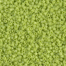 Delica Beads (Miyuki), size 11/0 (same as 12/0), SKU 195006.DB11-0733, opaque chartreuse, (10gram tube, apprx 1900 beads)