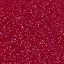 Delica Beads (Miyuki), size 11/0 (same as 12/0), SKU 195006.DB11-0775, dyed matte transparent fuchsia, (10gram tube, apprx 1900 beads)