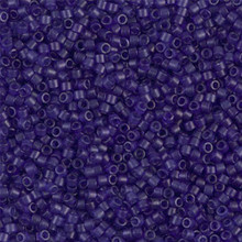 Delica Beads (Miyuki), size 11/0 (same as 12/0), SKU 195006.DB11-0785, dyed matte transparent violet, (10gram tube, apprx 1900 beads)