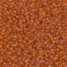 Delica Beads (Miyuki), size 11/0 (same as 12/0), SKU 195006.DB11-0777, dyed matte transparent dark amber, (10gram tube, apprx 1900 beads)