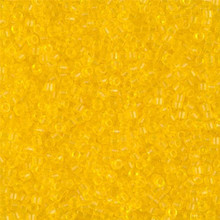 Delica Beads (Miyuki), size 11/0 (same as 12/0), SKU 195006.DB11-1301, dyed transparent light yellow, (10gram tube, apprx 1900 beads)