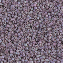 Delica Beads (Miyuki), size 11/0 (same as 12/0), SKU 195006.DB11-1065, matte metallic wisteria gold iris, (10gram tube, apprx 1900 beads)