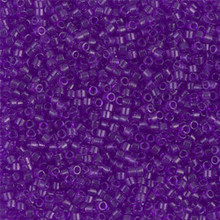Delica Beads (Miyuki), size 11/0 (same as 12/0), SKU 195006.DB11-1315, dyed transparent violet, (10gram tube, apprx 1900 beads)