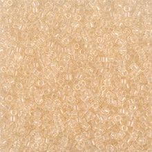Delica Beads (Miyuki), size 11/0 (same as 12/0), SKU 195006.DB11-1409, transparent pale beige, (10gram tube, apprx 1900 beads)