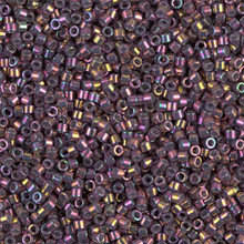 Delica Beads (Miyuki), size 11/0 (same as 12/0), SKU 195006.DB11-1014, metallic thistle gold iris, (10gram tube, apprx 1900 beads)
