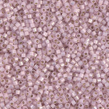 Delica Beads (Miyuki), size 11/0 (same as 12/0), SKU 195006.DB11-1457, pale rose opal silver lined, (10gram tube, apprx 1900 beads)