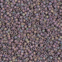 Delica Beads (Miyuki), size 11/0 (same as 12/0), SKU 195006.DB11-1067, matte metallic thistle gold iris, (10gram tube, apprx 1900 beads)