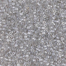 Delica Beads (Miyuki), size 11/0 (same as 12/0), SKU 195006.DB11-1477, transparent pale taupe luster, (10gram tube, apprx 1900 beads)