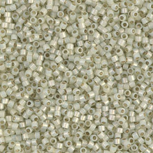 Delica Beads (Miyuki), size 11/0 (same as 12/0), SKU 195006.DB11-1453, pale lime opal silver lined, (10gram tube, apprx 1900 beads)
