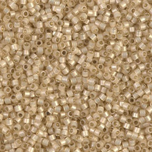 Delica Beads (Miyuki), size 11/0 (same as 12/0), SKU 195006.DB11-1458, light honey opal silver lined, (10gram tube, apprx 1900 beads)