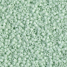 Delica Beads (Miyuki), size 11/0 (same as 12/0), SKU 195006.DB11-1496, opaque light mint, (10gram tube, apprx 1900 beads)
