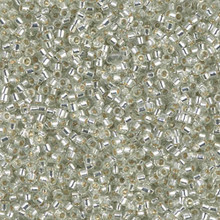 Delica Beads (Miyuki), size 11/0 (same as 12/0), SKU 195006.DB11-1431, pale moss green silver lined, (10gram tube, apprx 1900 beads)
