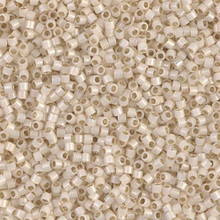 Delica Beads (Miyuki), size 11/0 (same as 12/0), SKU 195006.DB11-1451, pale cream opal silver lined, (10gram tube, apprx 1900 beads)