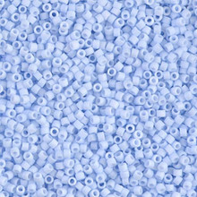 Delica Beads (Miyuki), size 11/0 (same as 12/0), SKU 195006.DB11-1517, matte opaque light sky blue, (10gram tube, apprx 1900 beads)