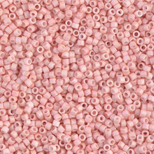 Delica Beads (Miyuki), size 11/0 (same as 12/0), SKU 195006.DB11-1523, matte opaque light salmon AB, (10gram tube, apprx 1900 beads)