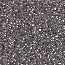 Delica Beads (Miyuki), size 11/0 (same as 12/0), SKU 195006.DB11-1486, transparent taupe luster, (10gram tube, apprx 1900 beads)