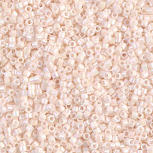 Delica Beads (Miyuki), size 11/0 (same as 12/0), SKU 195006.DB11-1500, opaque bisque white AB, (10gram tube, apprx 1900 beads)
