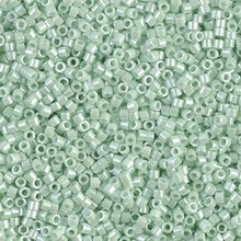 Delica Beads (Miyuki), size 11/0 (same as 12/0), SKU 195006.DB11-1536, opaque light mint ceylon, (10gram tube, apprx 1900 beads)