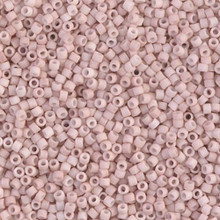Delica Beads (Miyuki), size 11/0 (same as 12/0), SKU 195006.DB11-1515, matte opaque pink champagne, (10gram tube, apprx 1900 beads)