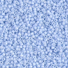 Delica Beads (Miyuki), size 11/0 (same as 12/0), SKU 195006.DB11-1527, matte opaque light sky blue AB, (10gram tube, apprx 1900 beads)