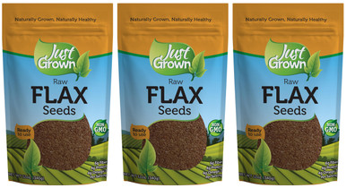 Just Grown Raw Flax Seeds 3 pack