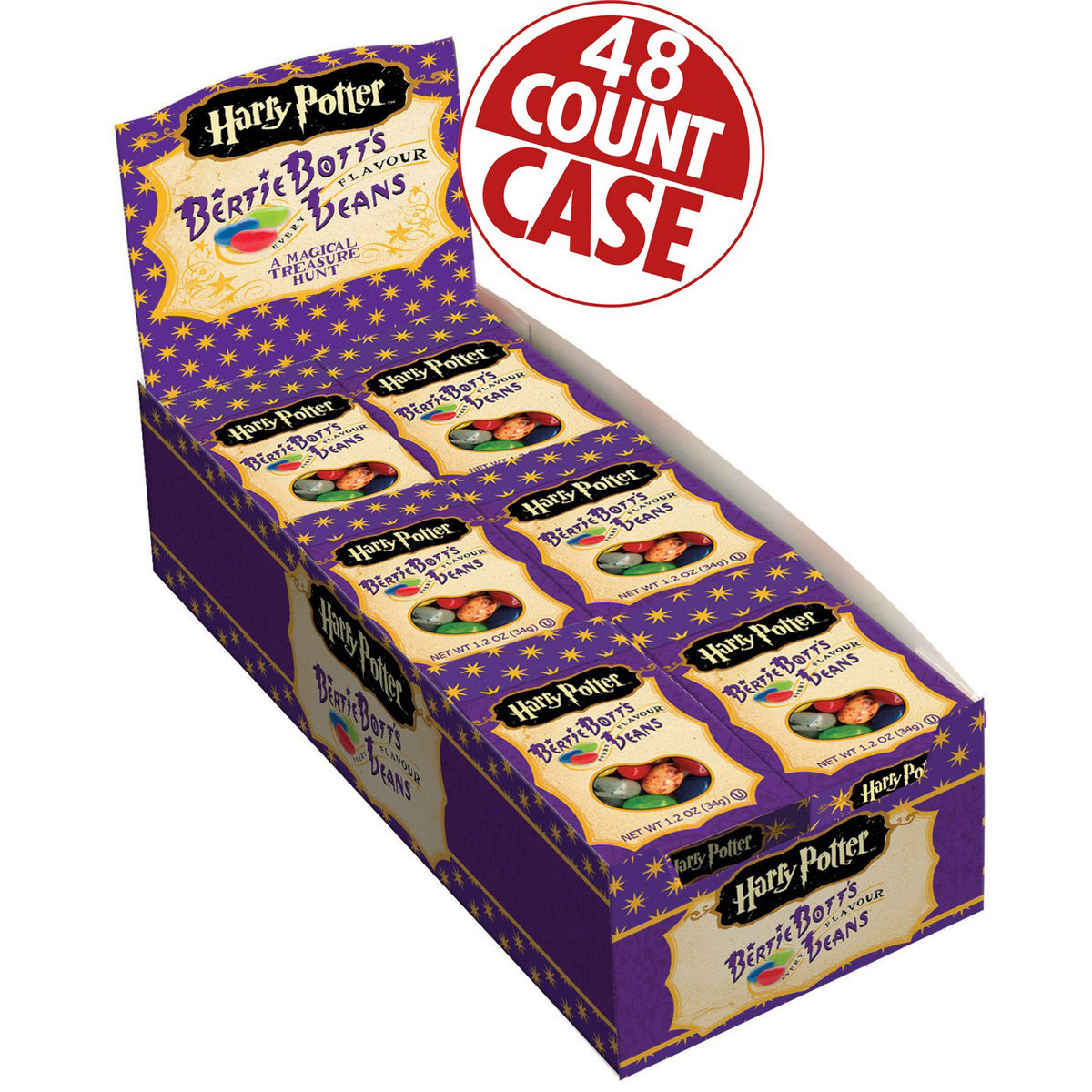 Jelly Belly Harry Potter Bertie Botts Every Flavour Jelly Beans, 1.2 oz -  48 PACK - Whole And Natural