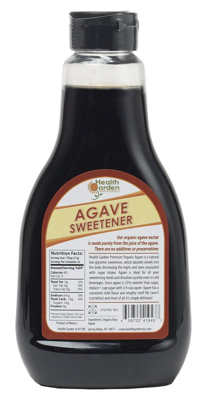 Health Garden Organic Raw Agave Sweetener, 23.28 oz. - Whole And Natural