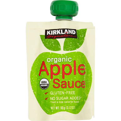 Kirkland Organic Apple Sauce, 3.17 oz. (24 Pouches)