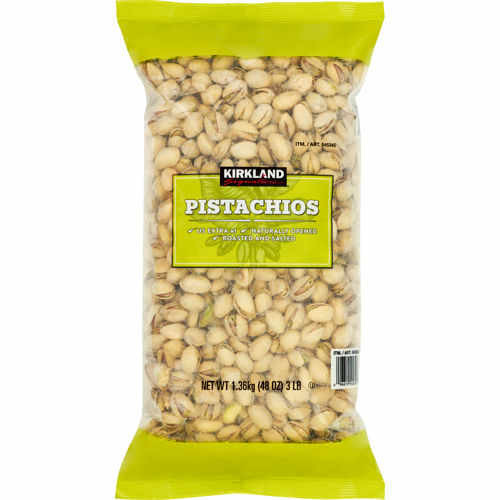 Kirkland California Pistachios Roasted and Salted, 3 lbs. Whole And