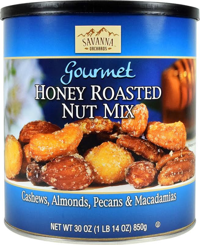 2 Packs Savanna Orchards Gourmet Honey Roasted Nut Mix 30 oz Each