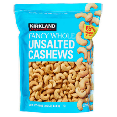 Kirkland Fancy Whole Unsalted Cashews, 2.5 lbs.