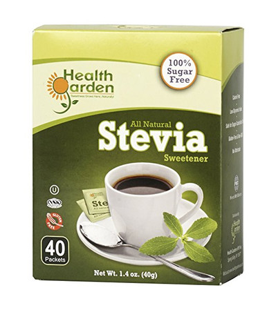 Health Garden All Natural Stevia Sweetener, 40 Packets