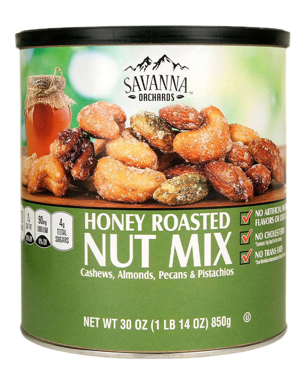 Savanna Orchards Gourmet Honey Roasted Nut Mix with Pistachios, 30 oz. -  Whole And Natural