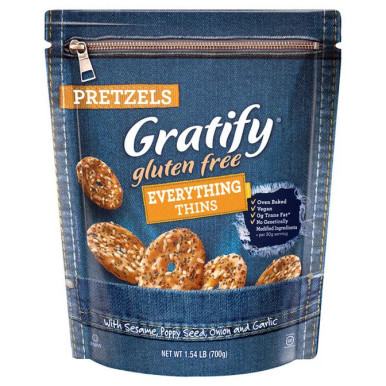 Gratify Gluten Free Everything Thins Pretzels, 1.54 LB