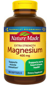 Nature Made Extra Strength Magnesium 400mg, 180 Softgels 