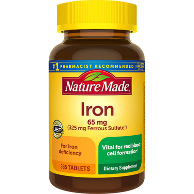 Nature Made Iron 65 mg, 365 Tablets