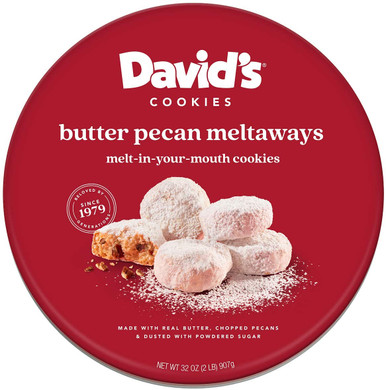 David's Cookies Butter Pecan Meltaways, 32 oz.