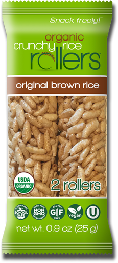 Organic Crunchy Rice Rollers Original Brown Rice, 0.9 oz. (Pack of 16)