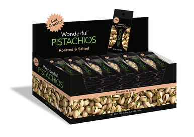 Wonderful Pistachios Roasted Salted, 1.5 Ounce (Pack of 24)  