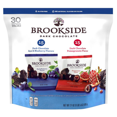 Brookside Dark Chocolate Variety Pack, 30 Pack 