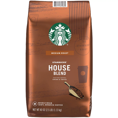 Starbucks House Blend Whole Coffee Beans, 40 oz. 