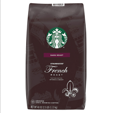 Starbucks French Roast Ground Coffee Beans, 40 oz. 