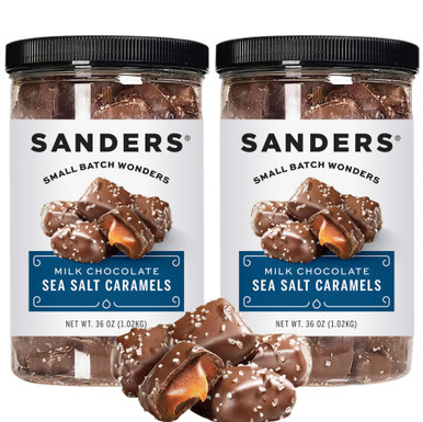 Sanders Milk Chocolate Sea Salt Caramels, 36 oz. (2 PACK)