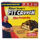Chef Robert Irvine’s Fit Crunch Chocolate Peanut Butter Whey Protein Bars, 18-count