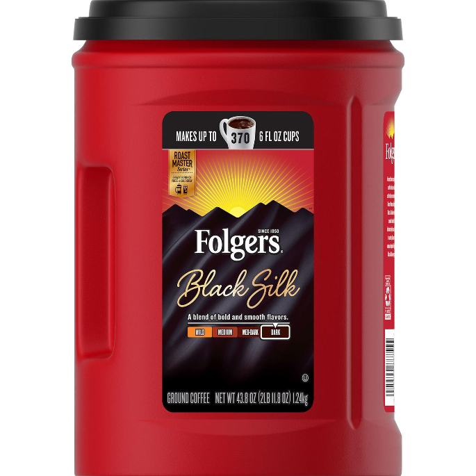 Folgers Black Silk Dark Roast Coffee, 40.3 oz. - Whole And ...