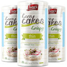 Lieber's Crispy Thin Corn Cakes, Vegan, 2.9 oz (3 Pack)